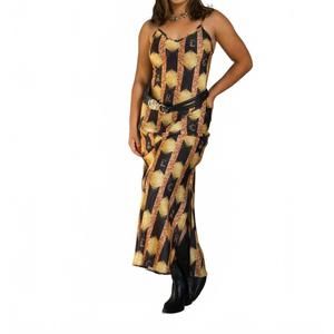 NEW CARE TUCKER lennon zipslip dress in lion medallion